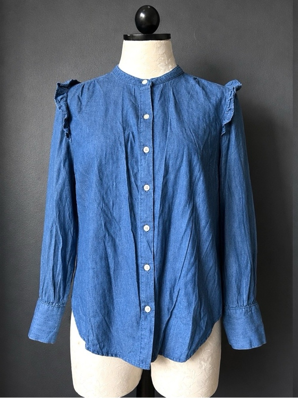 Old Navy Light Blue Denim Button-Up Shirt